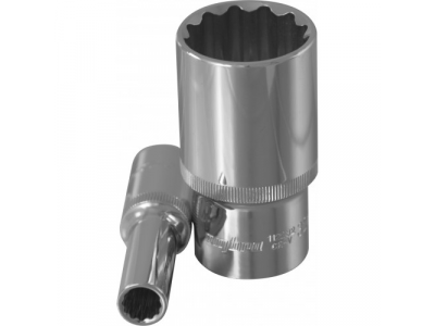Головка торцевая 12 гранная глубокая 1/2"DR 11мм., Ombra 112211