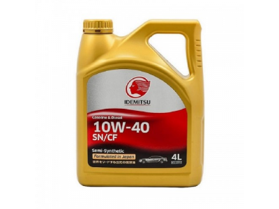 Моторное масло IDEMITSU 10W40 SN/CF, 4л от IDEMITSU Моторное масло IDEMITSU 10W40 SN/CF, 4л