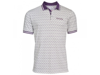 Мужская рубашка поло Toyota Men's Polo Shirt, Weekend, White/Purple, артикул TMSUV1M01M00 от Toyota Мужская рубашка поло Toyota Men's Polo Shirt, Weekend, White/Purple, артикул TMSUV1M01M00